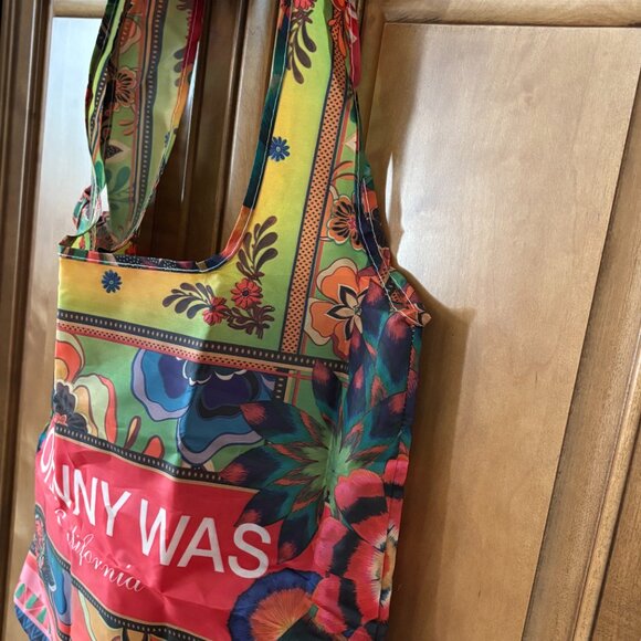 Johnny Was Red and Orange Floral Shopper Tote - Picture 3 of 7